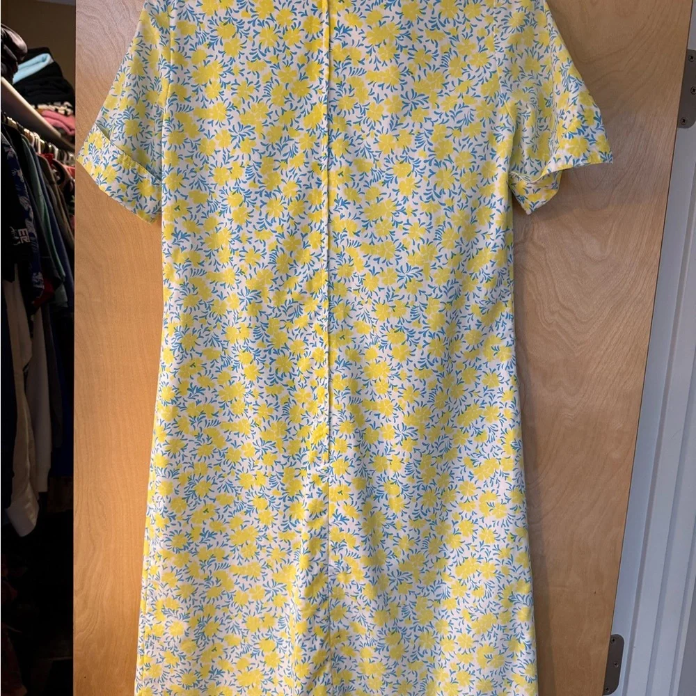 Lilly Pulitzer Yellow and White Floral Midi Dress - Picture 3 of 3